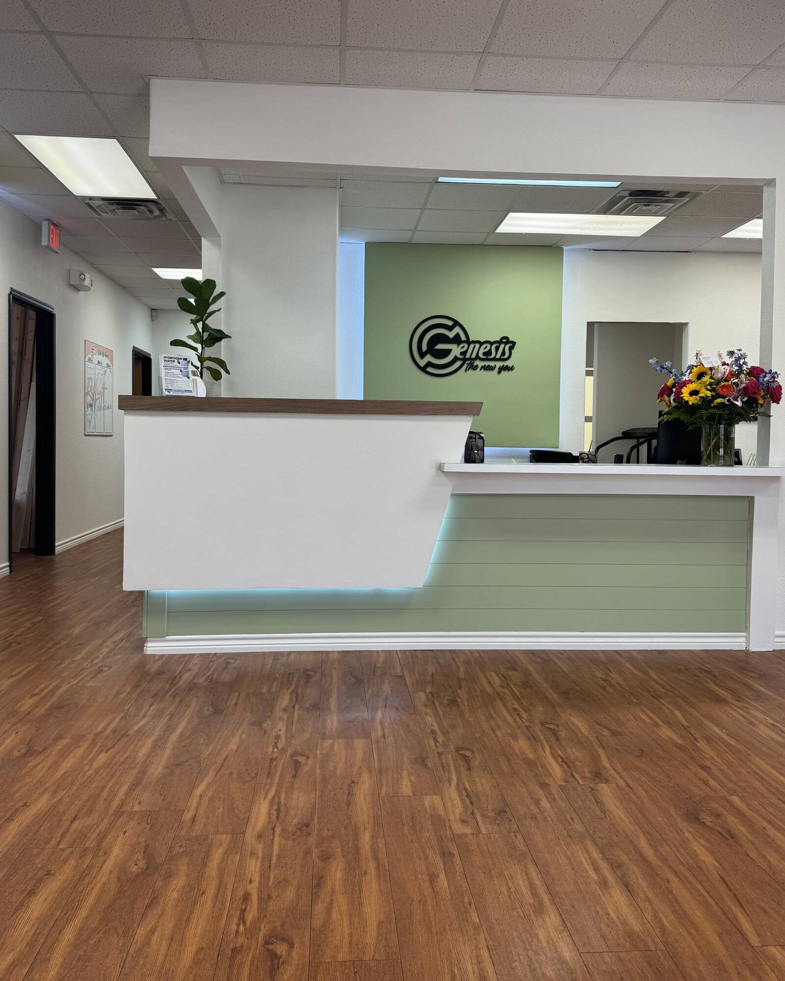 Front desk and lobby of Genesis Red Light at 103 N Bell Blvd, Ste A2, Cedar Park