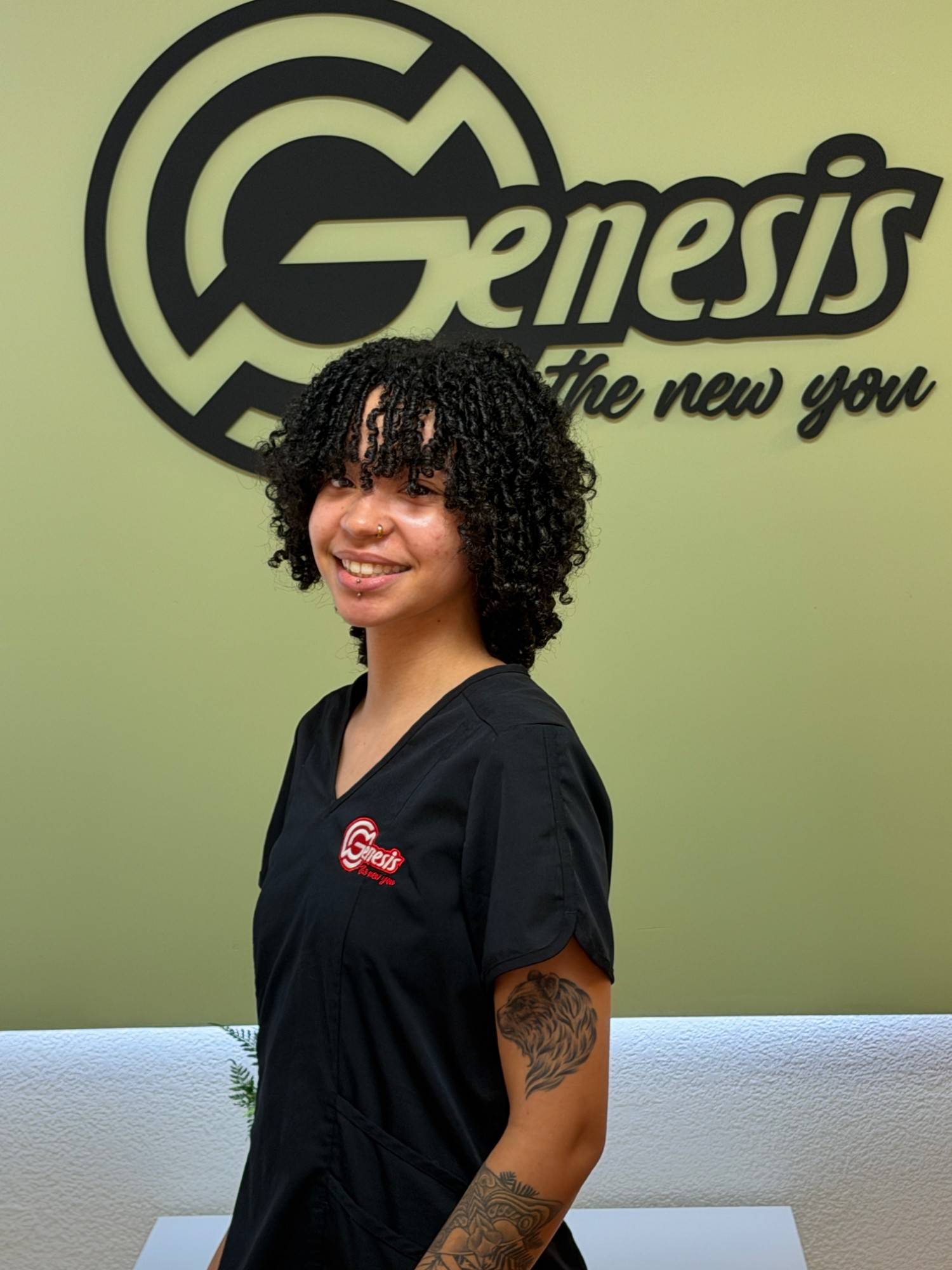 Alexa, front desk at Genesis Red Light in Cedar Park, TX