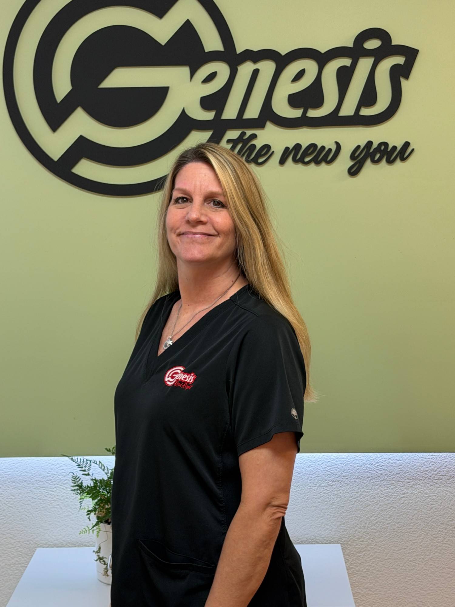 Tammy, Client Experience Manager and Head Red Light Tech at Genesis Red Light in Cedar Park, TX